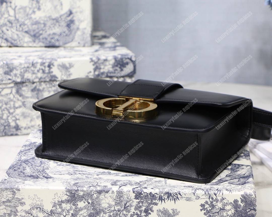 30 Montaigne Calfskin Bag Black