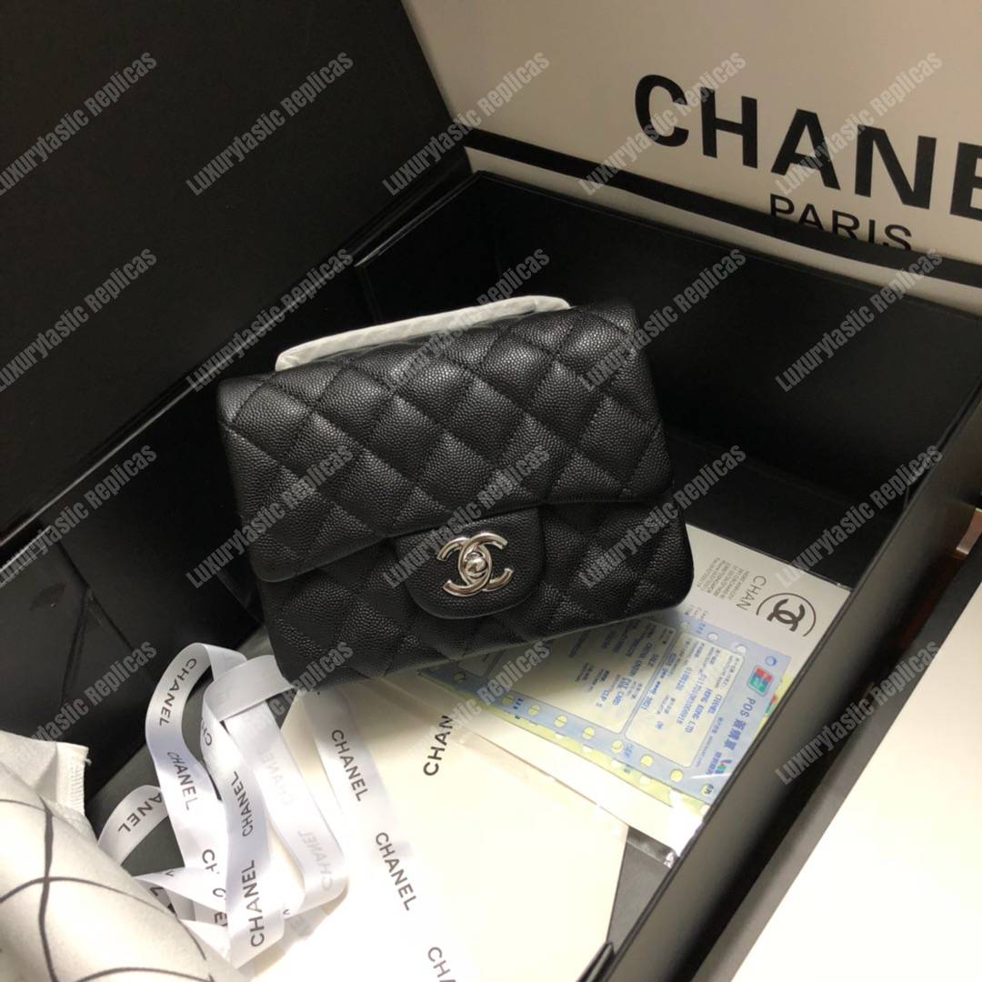 Ch*el mini flap bag black