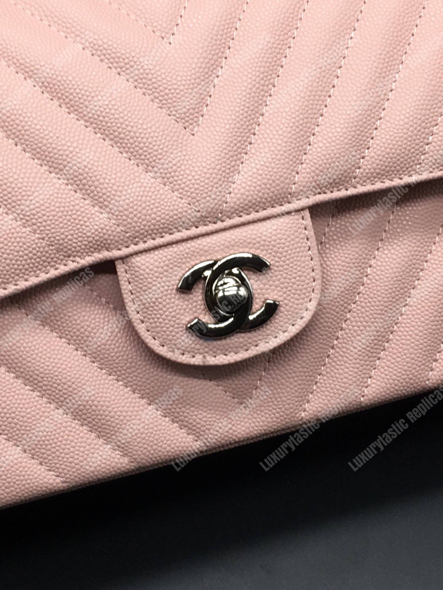 Ch*el classic medium handbag pink