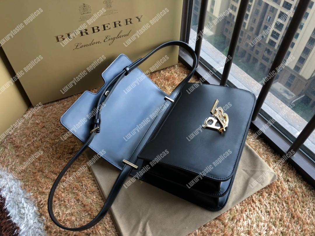 B**rry small leather tb bag black