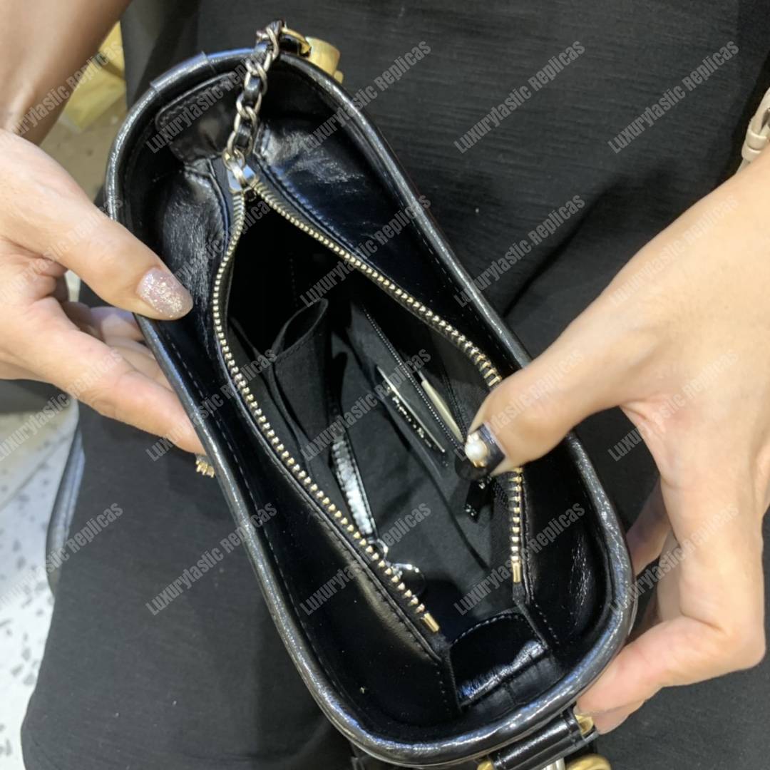 Ch*el gabrielle small hobo bag black