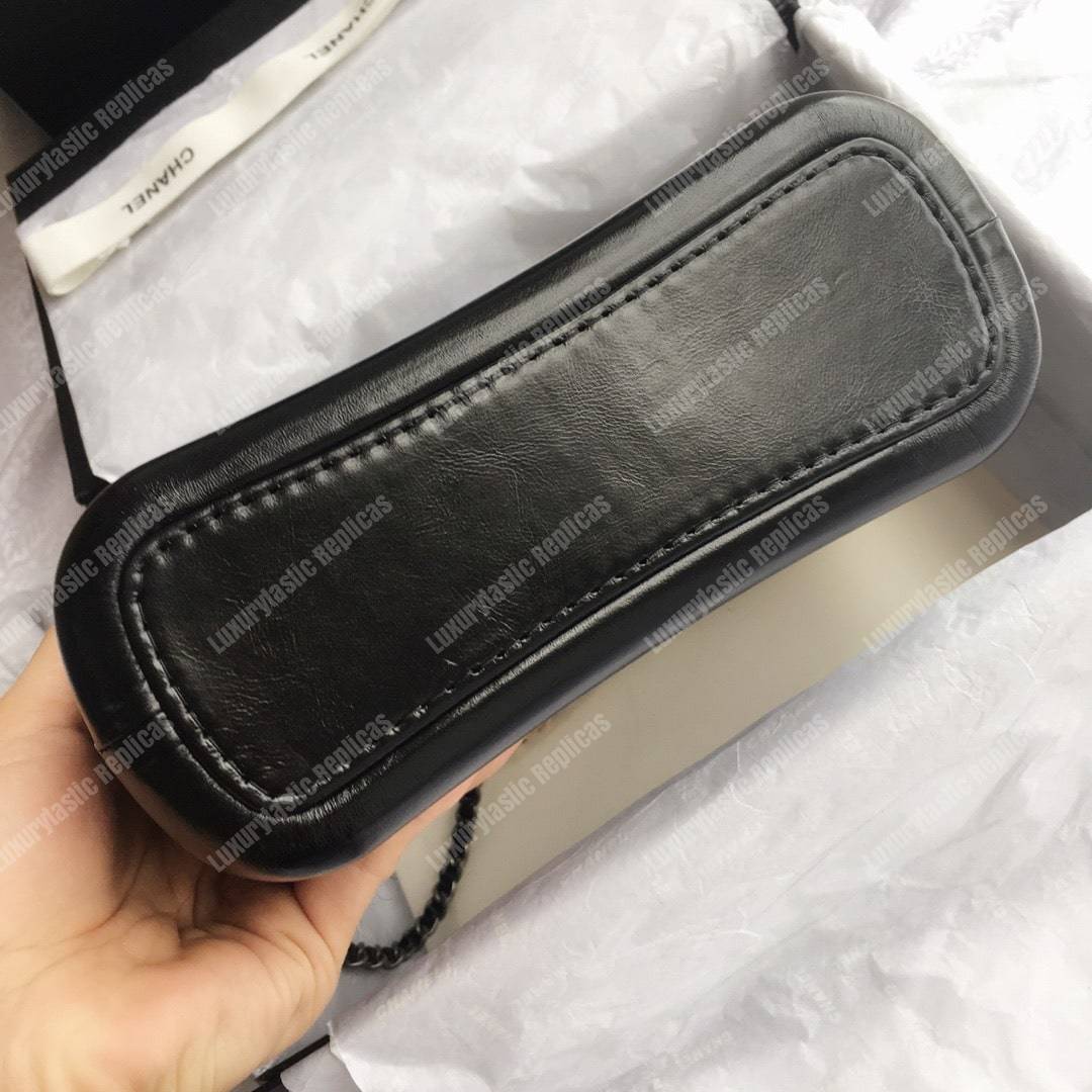 Ch*el’s gabrielle small hobo bag black