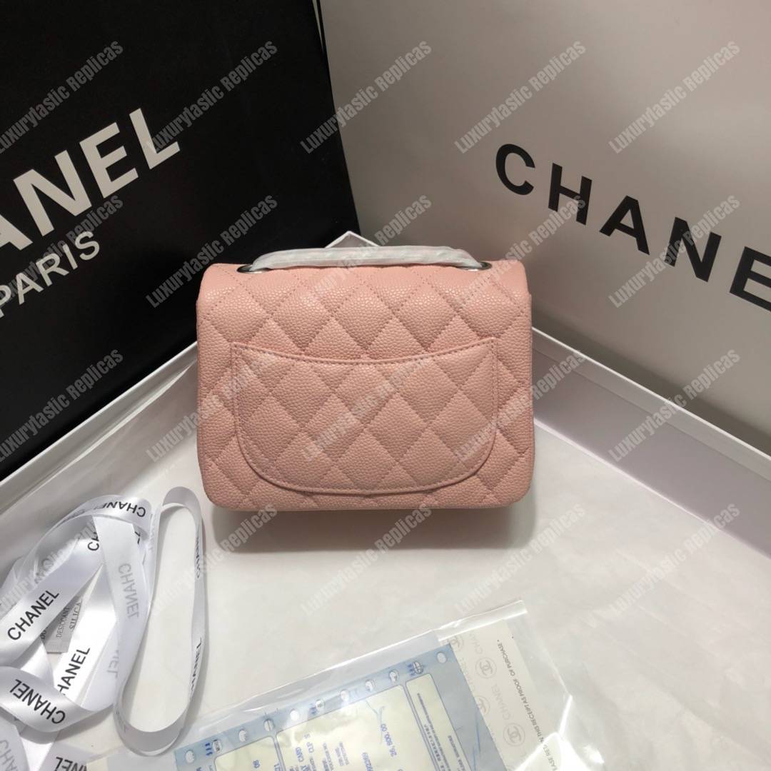 Ch*el mini flap bag pink