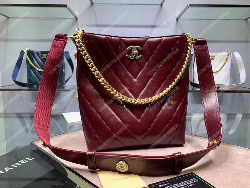 Ch*el hobo handbag red