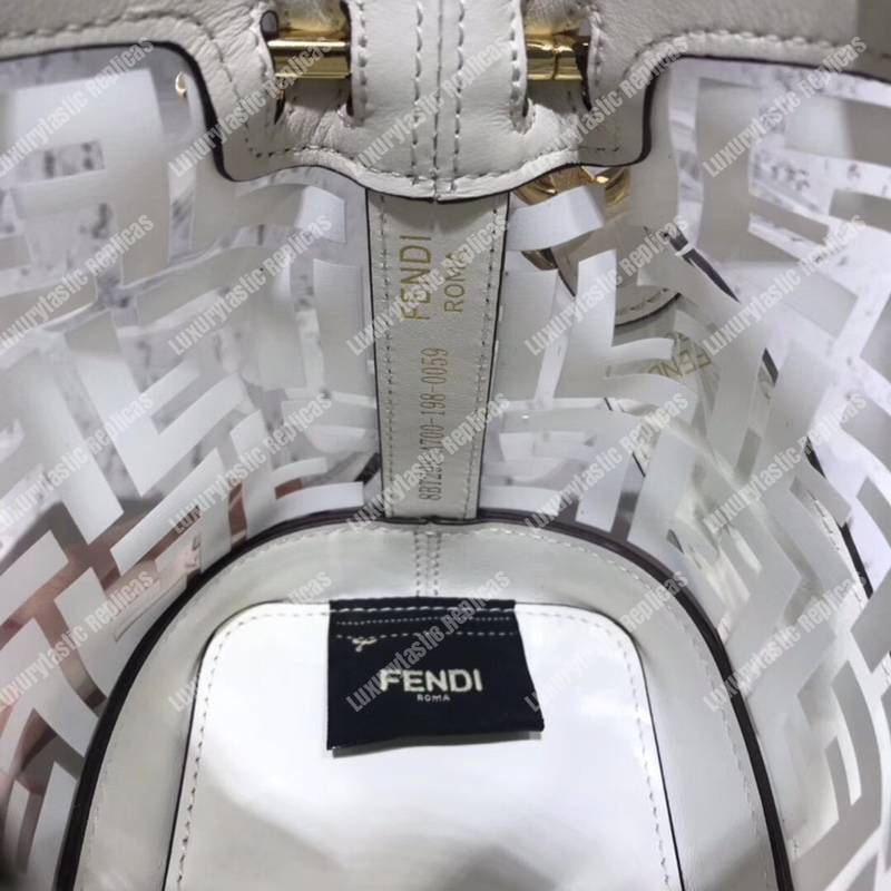 F**di mon tresor polyurethane mini bag white