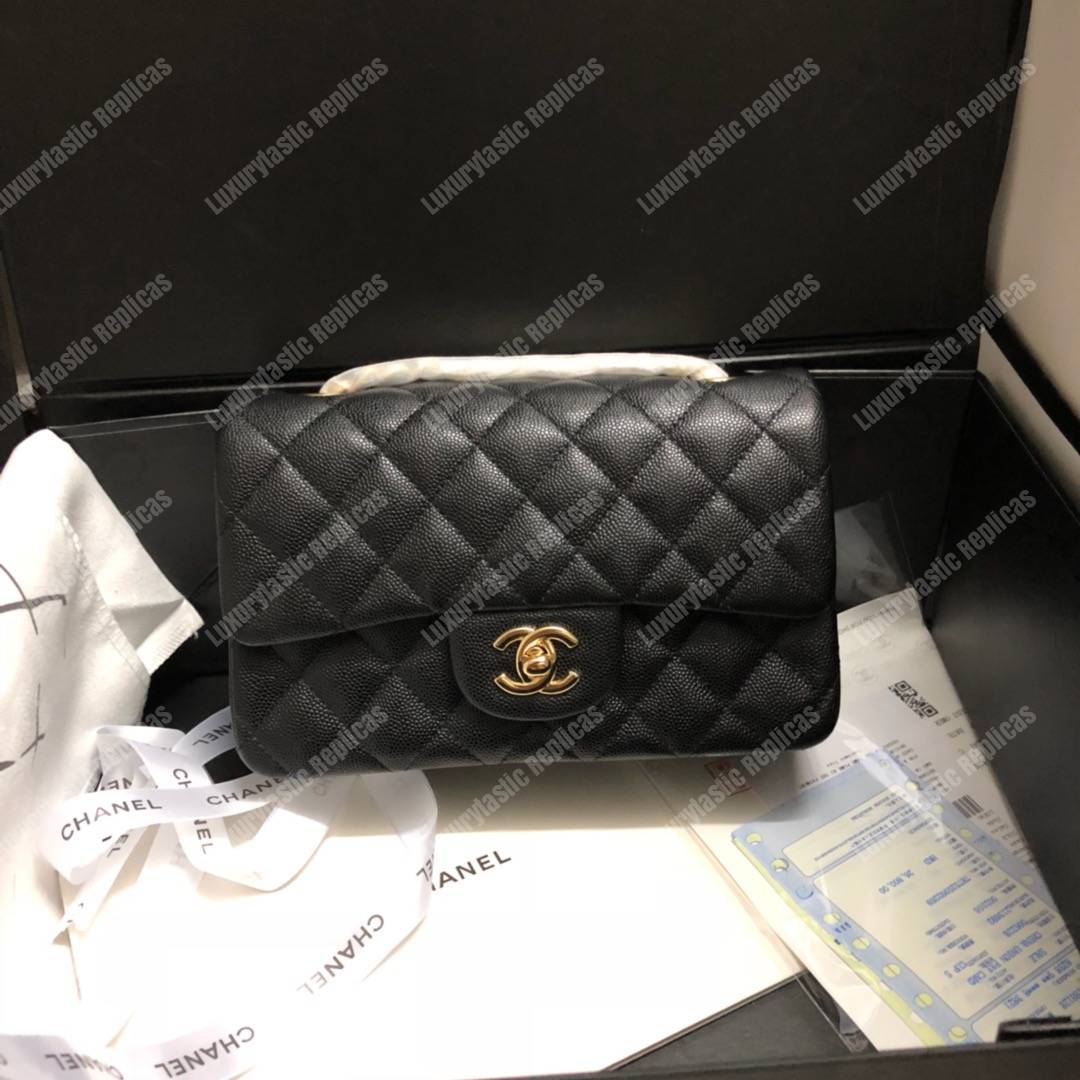 Ch*el mini flap bag black