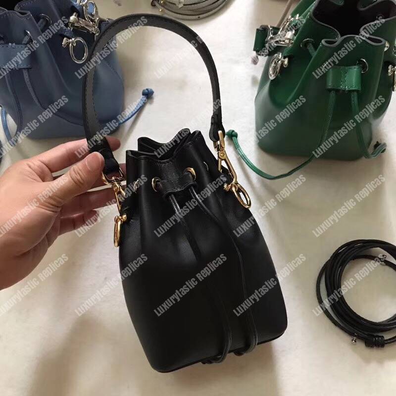 F**di mon tresor black leather mini bag