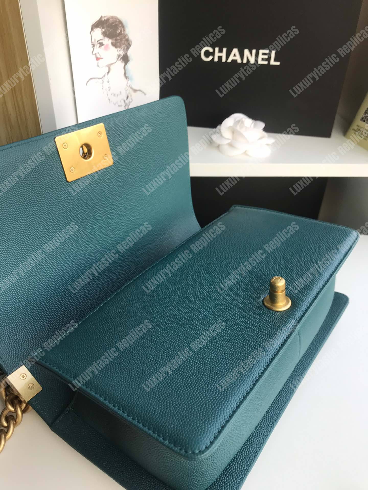 Ch*el boy medium handbag vert