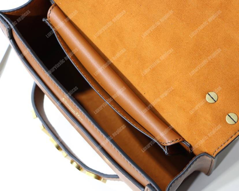 j’aD*or calfskin flap bag brown