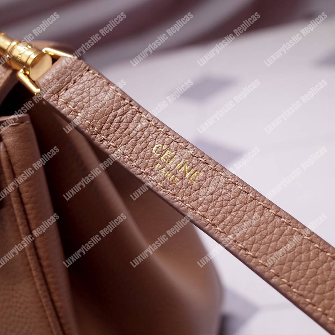 Ce**e small 16 bag in grained calfskin beige