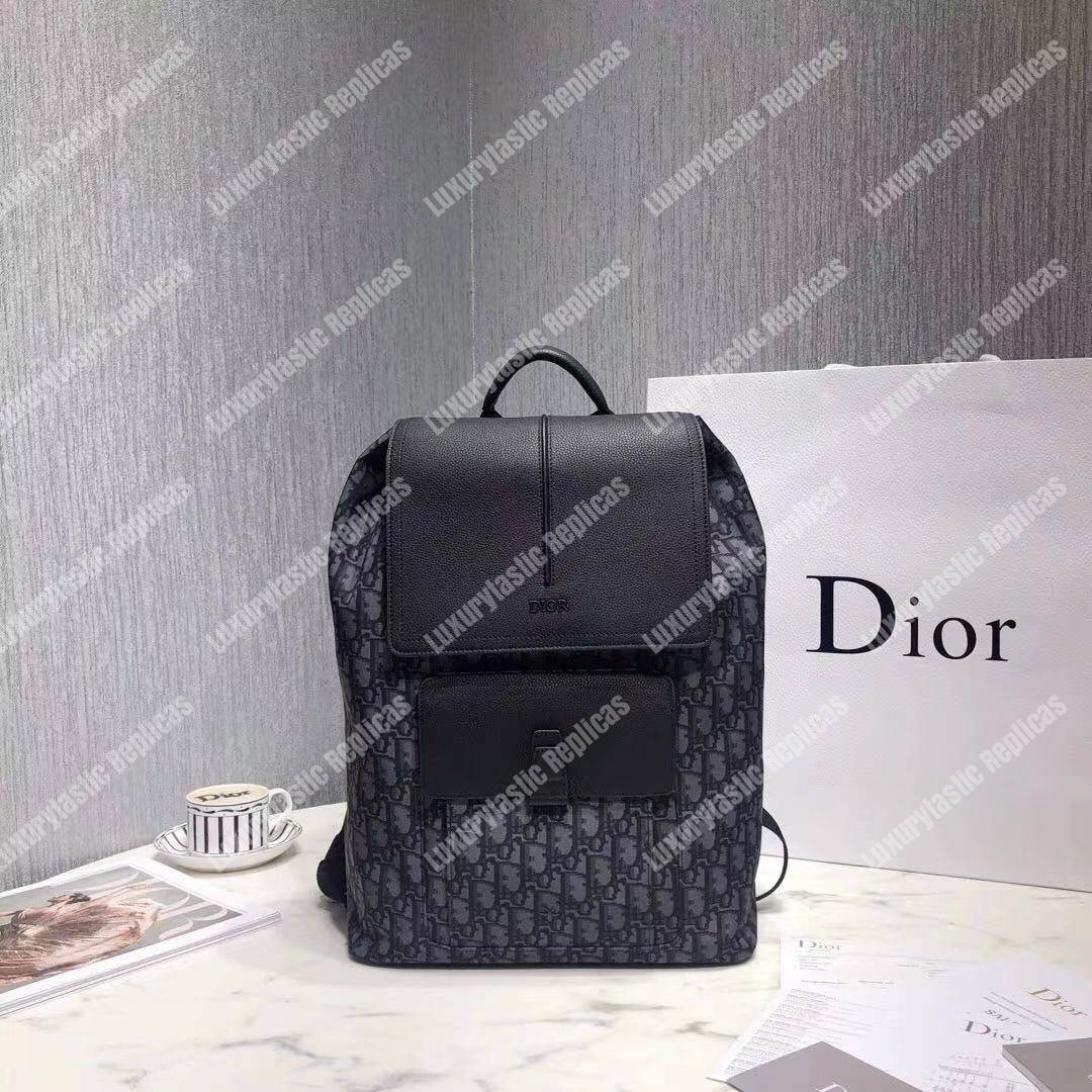 D*or navy blue oblique drawstring motion backpack