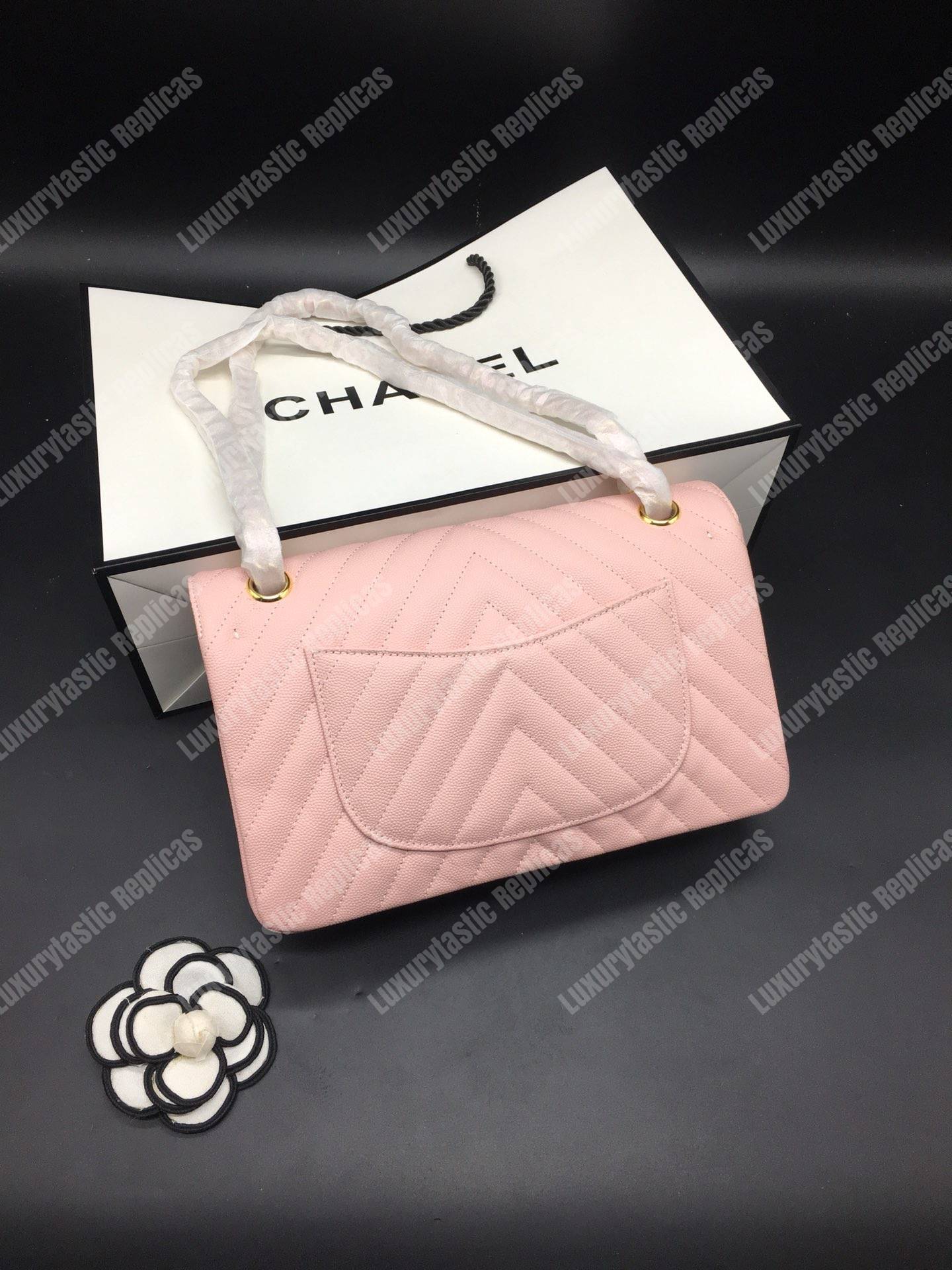 Ch*el classic medium handbag pink