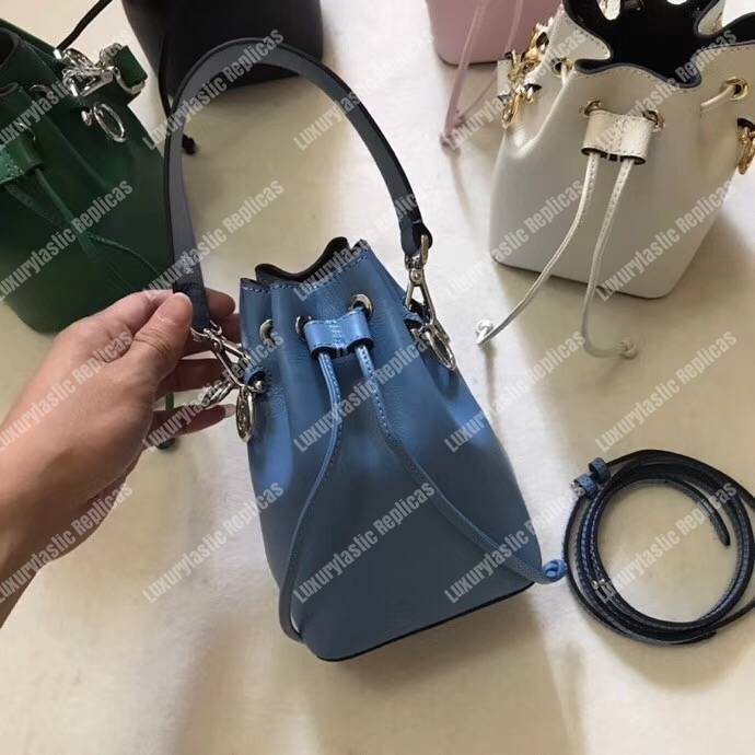 F**di mon tresor blue leather mini bag
