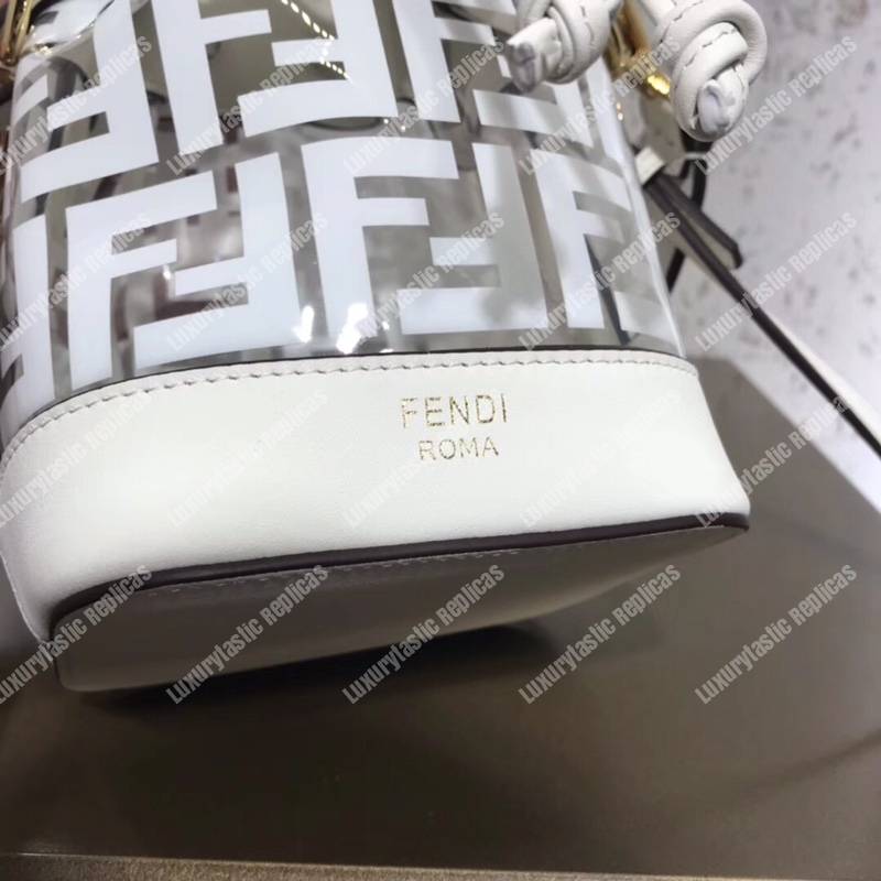 F**di mon tresor polyurethane mini bag white