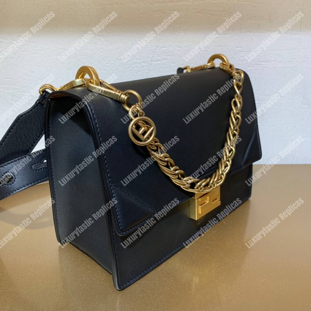 F**di kan u leather bag black