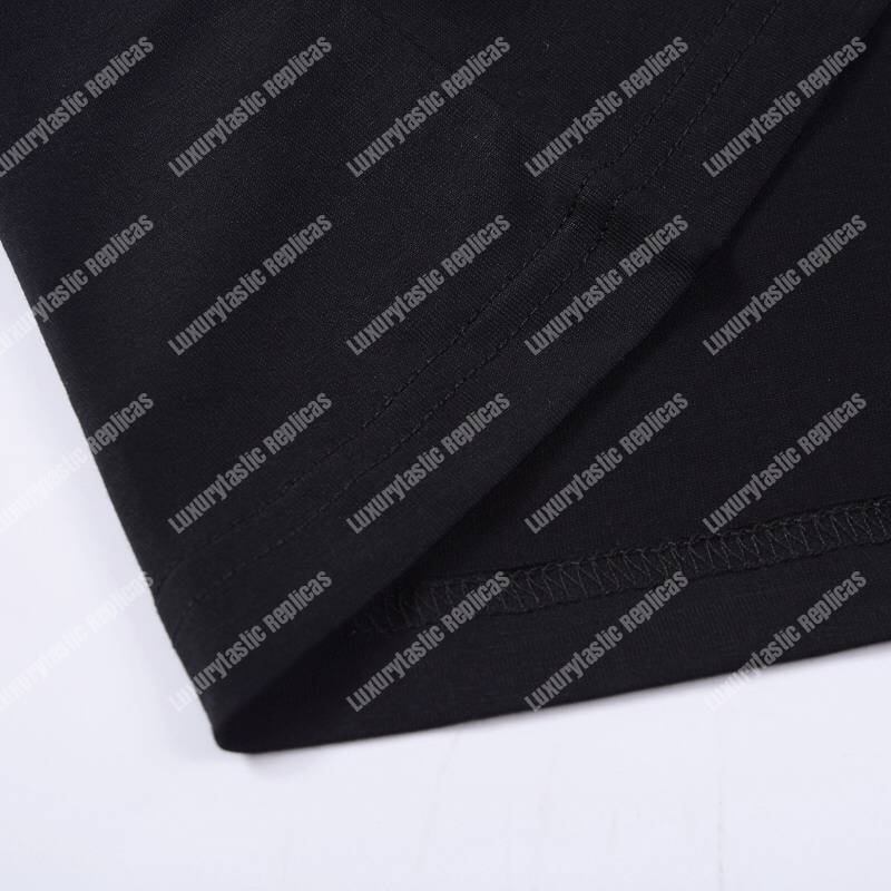 B**rry location print cotton oversized black t-shirt