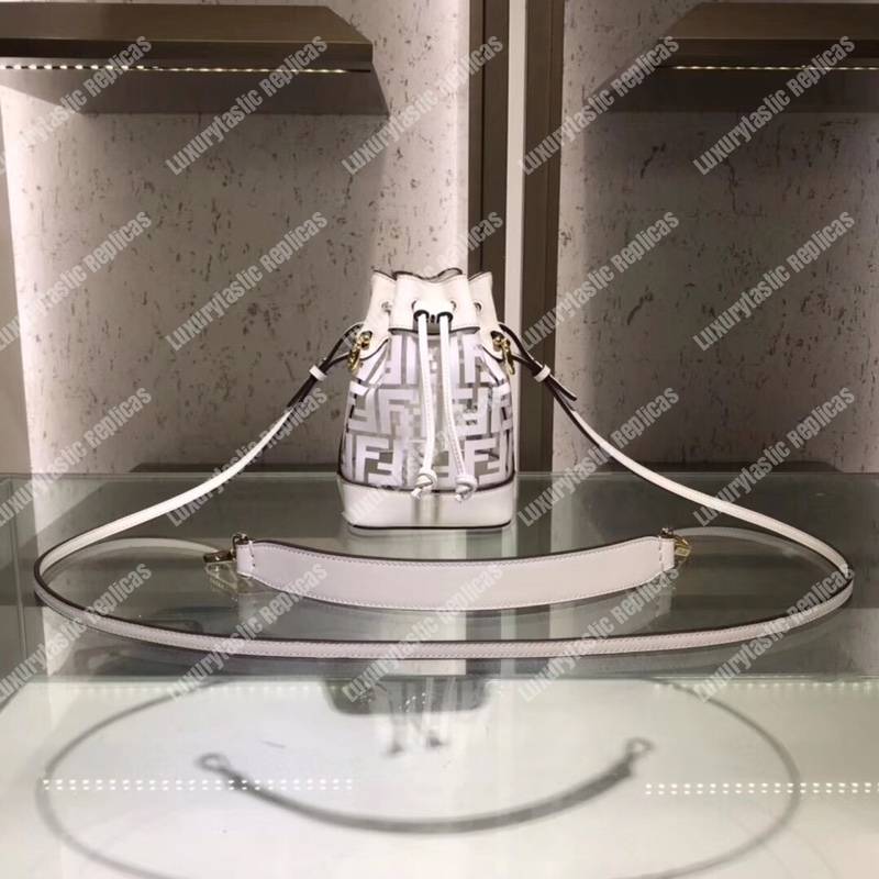 F**di mon tresor polyurethane mini bag white
