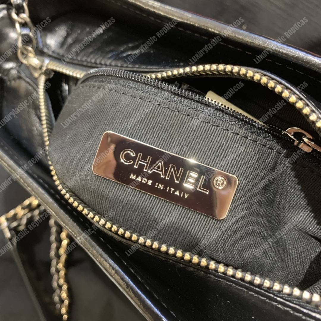 Ch*el gabrielle small hobo bag black