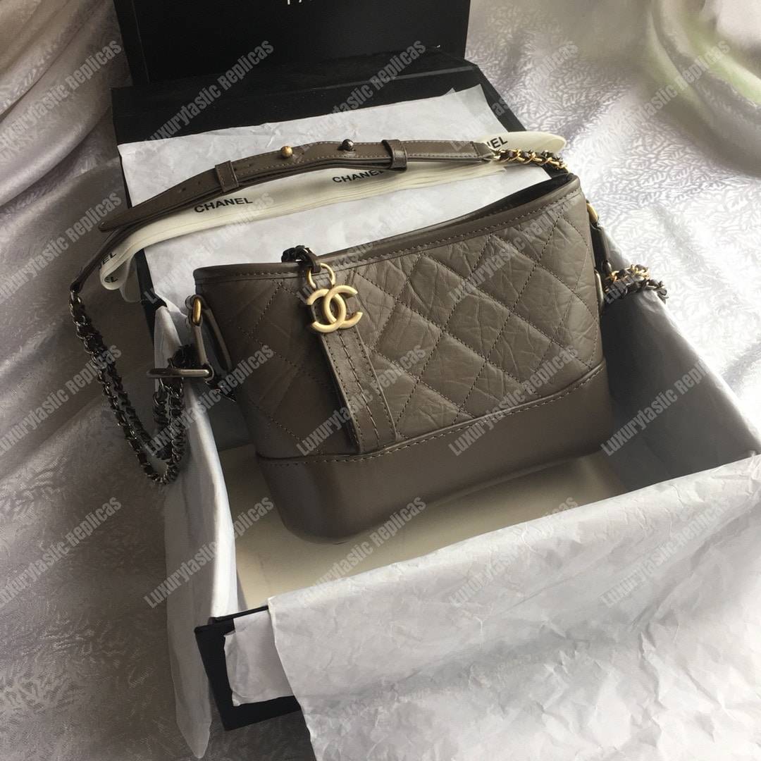 Ch*el’s gabrielle small hobo bag brown