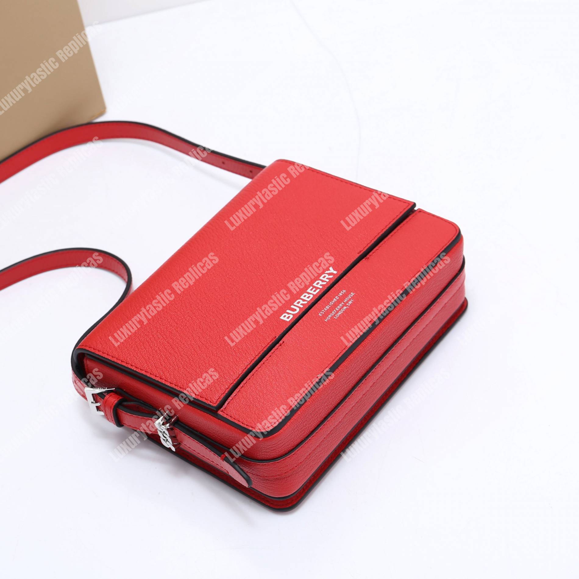 B**rry small two-tone leather grace bag red