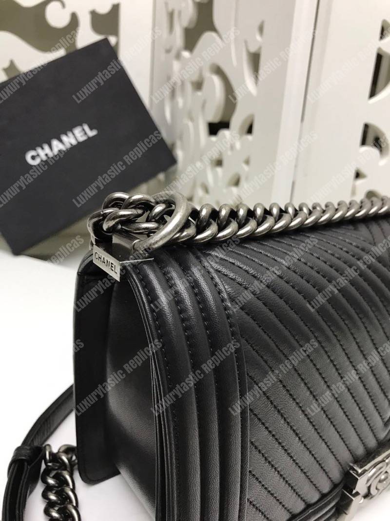 Ch*el boy handbag black