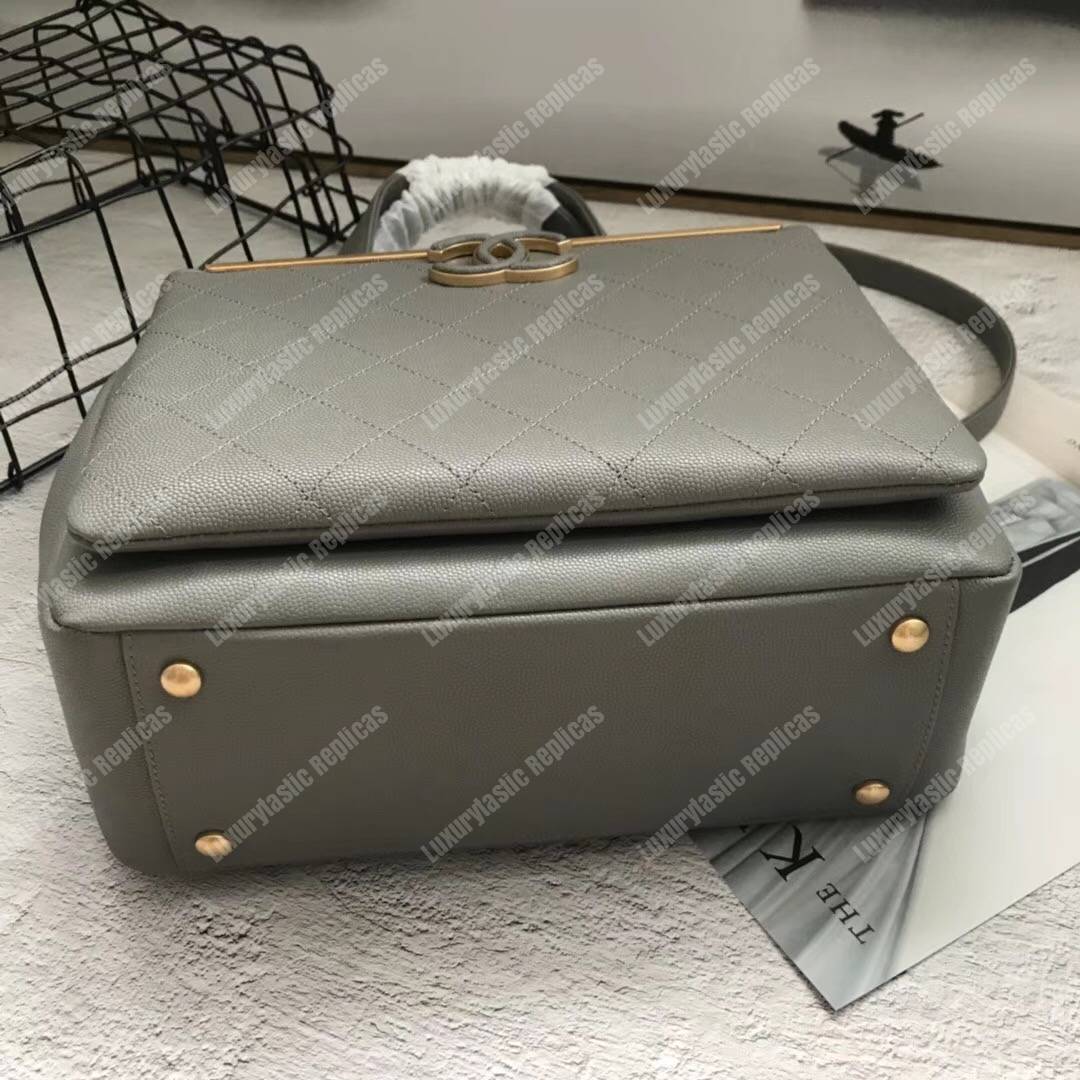 Ch*el large shopping bag grey