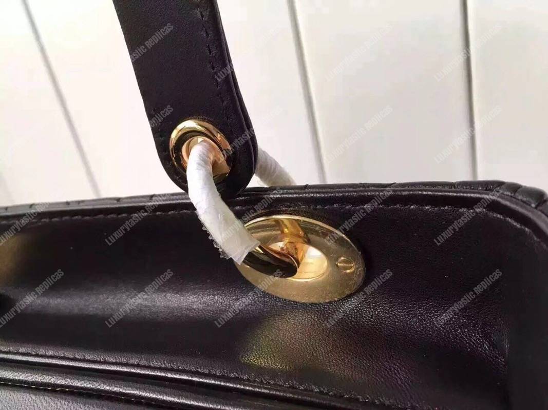 lady D*or lambskin bag black