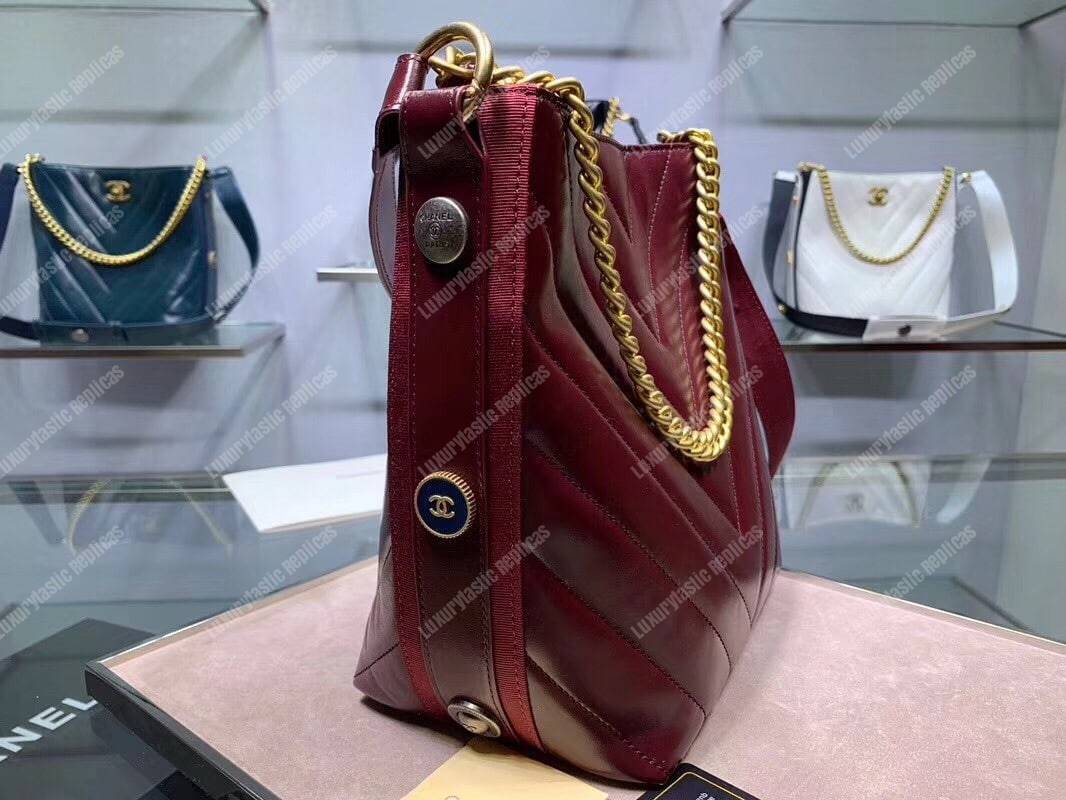 Ch*el hobo handbag red