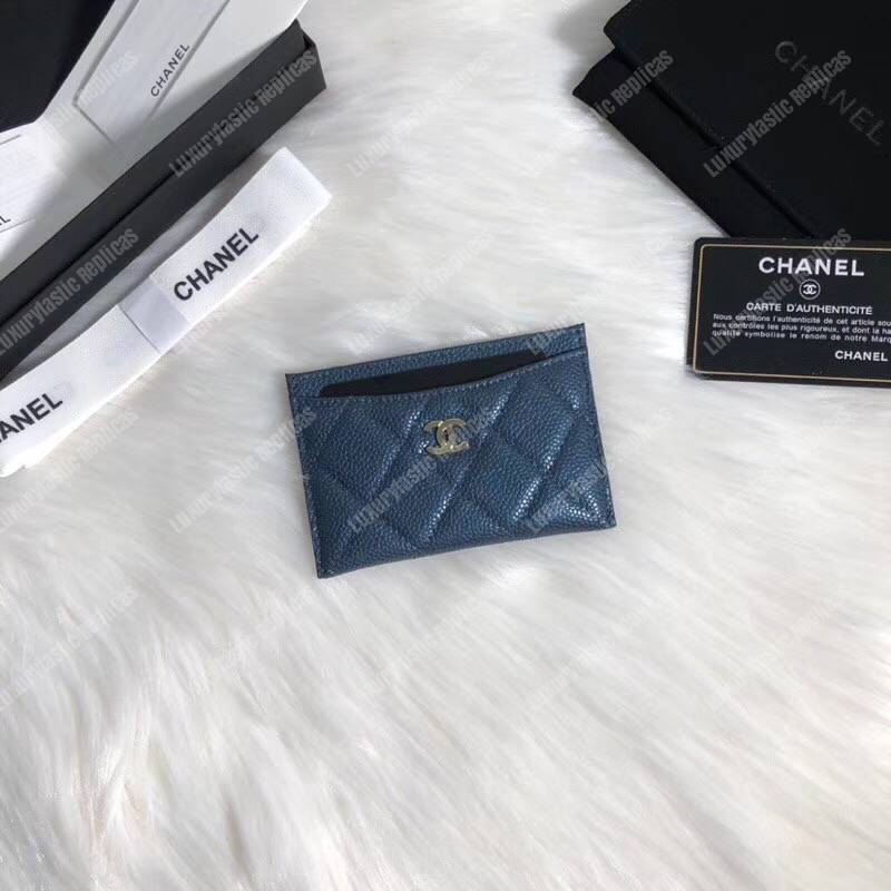 Ch*el classic card holder blue