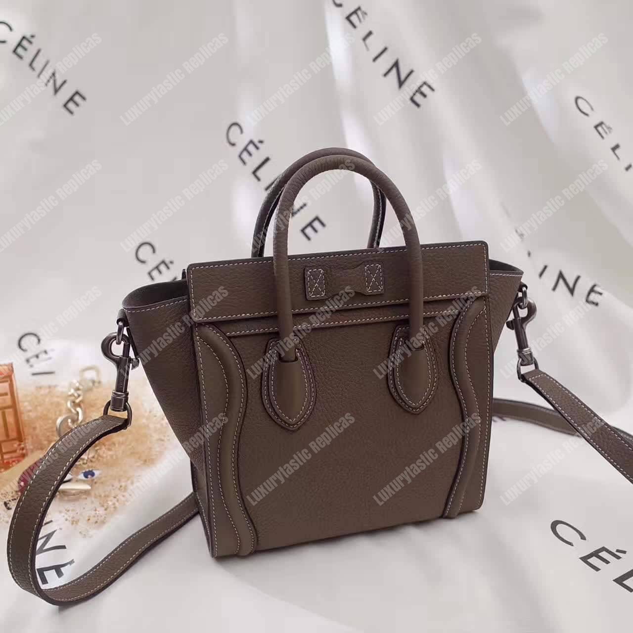 Ce**e nano luggage tote saddle brown