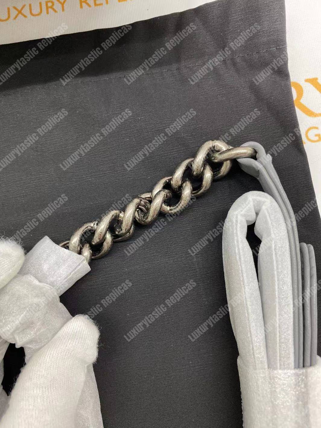 Ch*el boy handbag grey