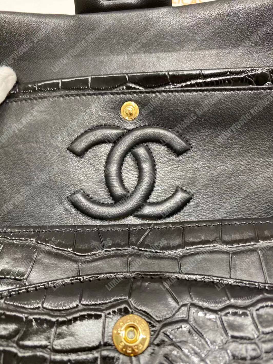 Ch*el classic medium handbag black