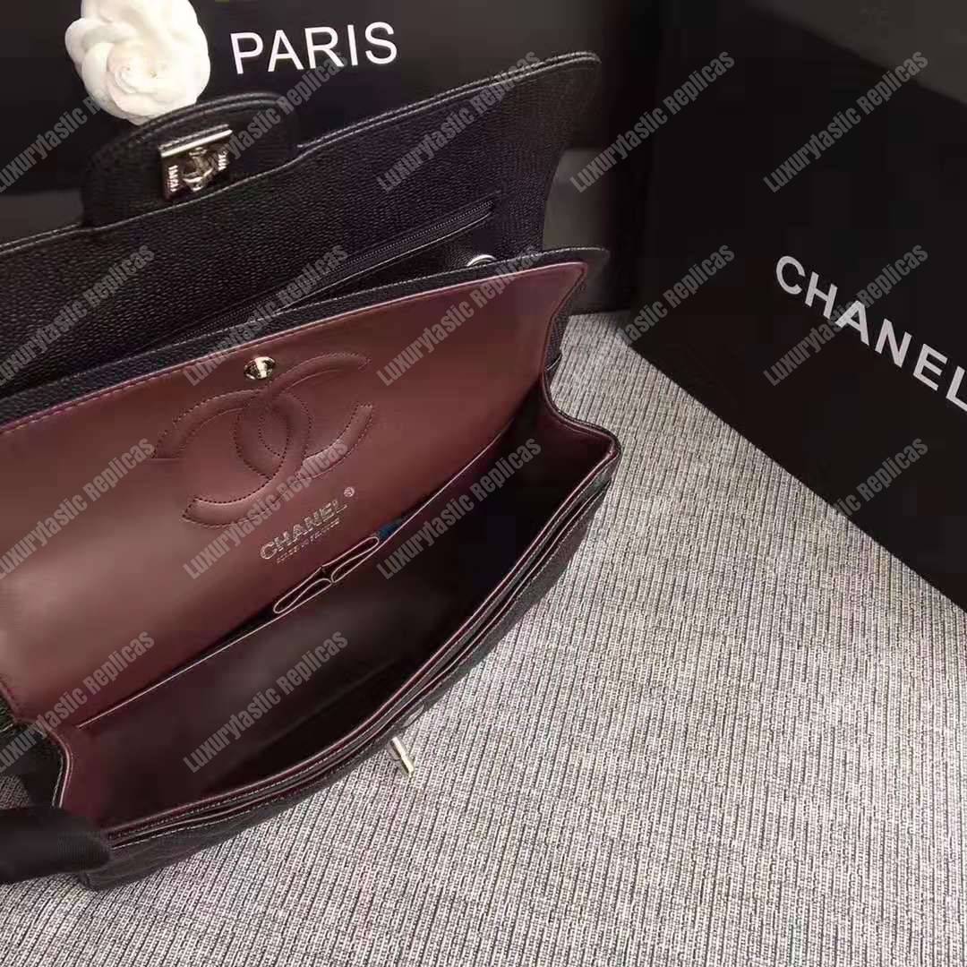 Ch*el classic medium flap bag black