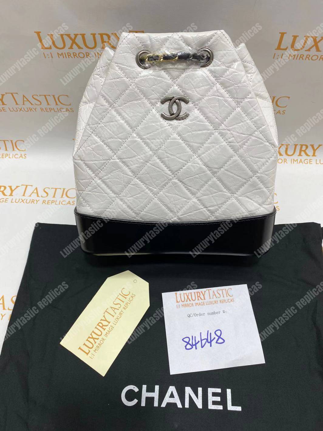 Ch*el 2018 small gabrielle backpack white
