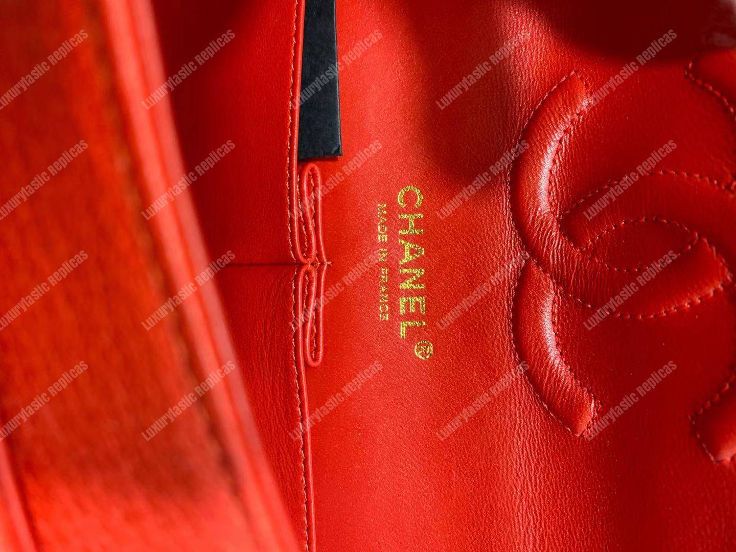 Ch*el medium classic handbag red