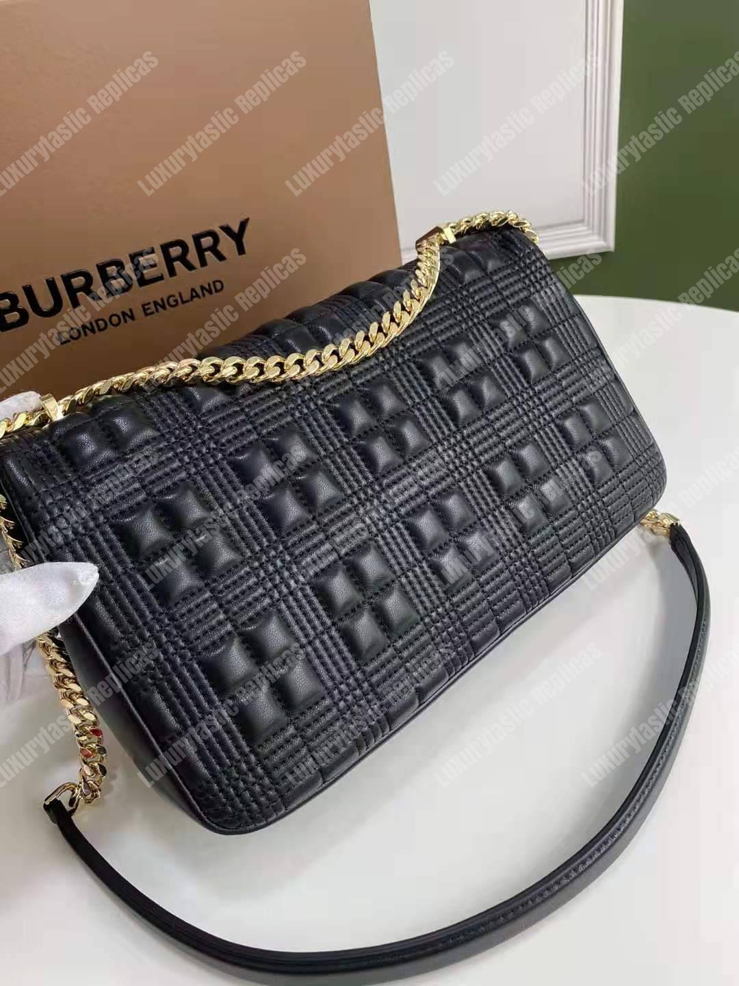 B**rry medium quilted lambskin lola bag black