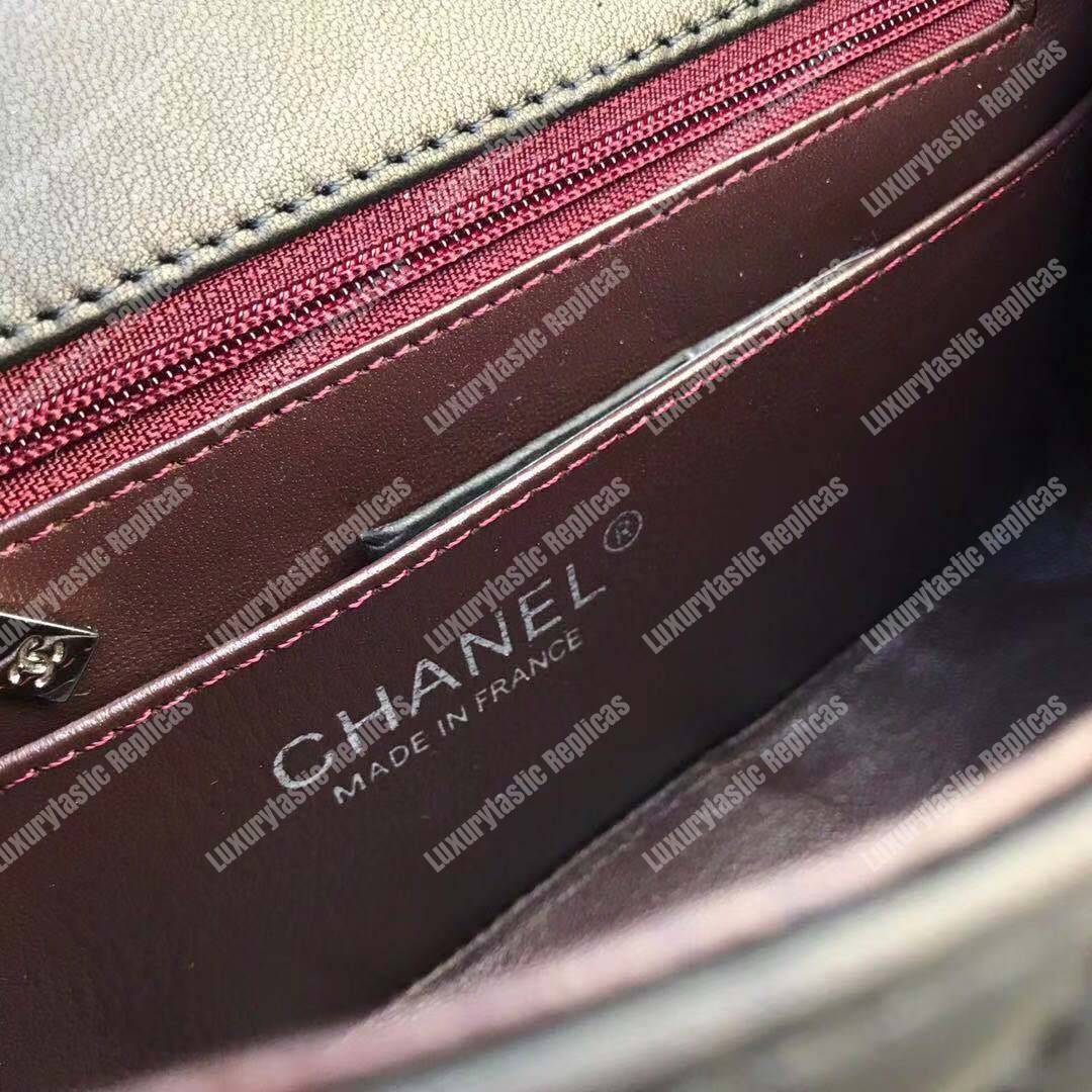 Ch*el mini flap bag black lambskin
