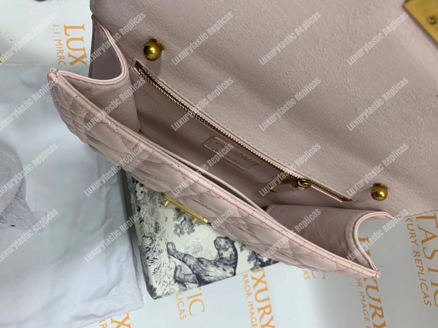 D*or lambskin D*oraddict flap bag pink