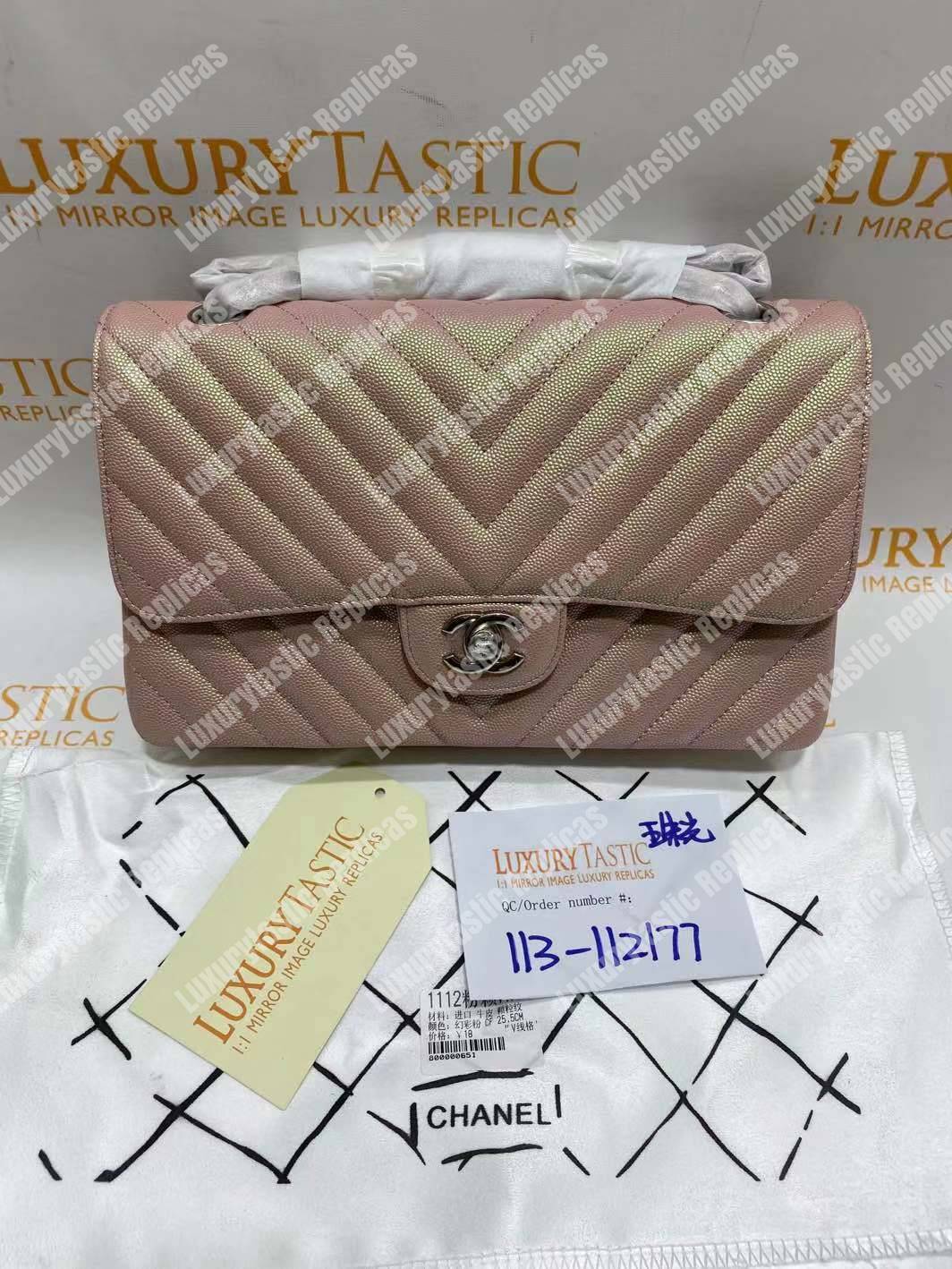 Ch*el classic medium handbag pink