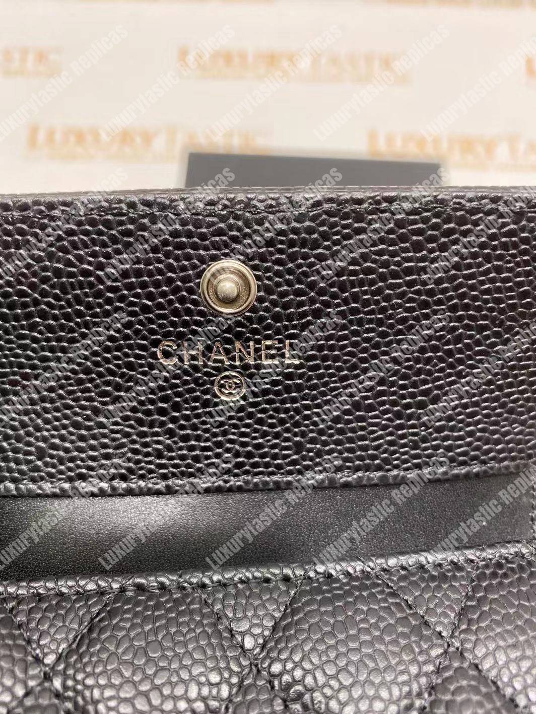 Ch*el boy small flap wallet black