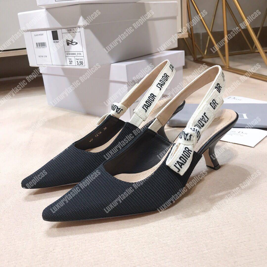 D*or j’aD*or slingback in technical fabric black