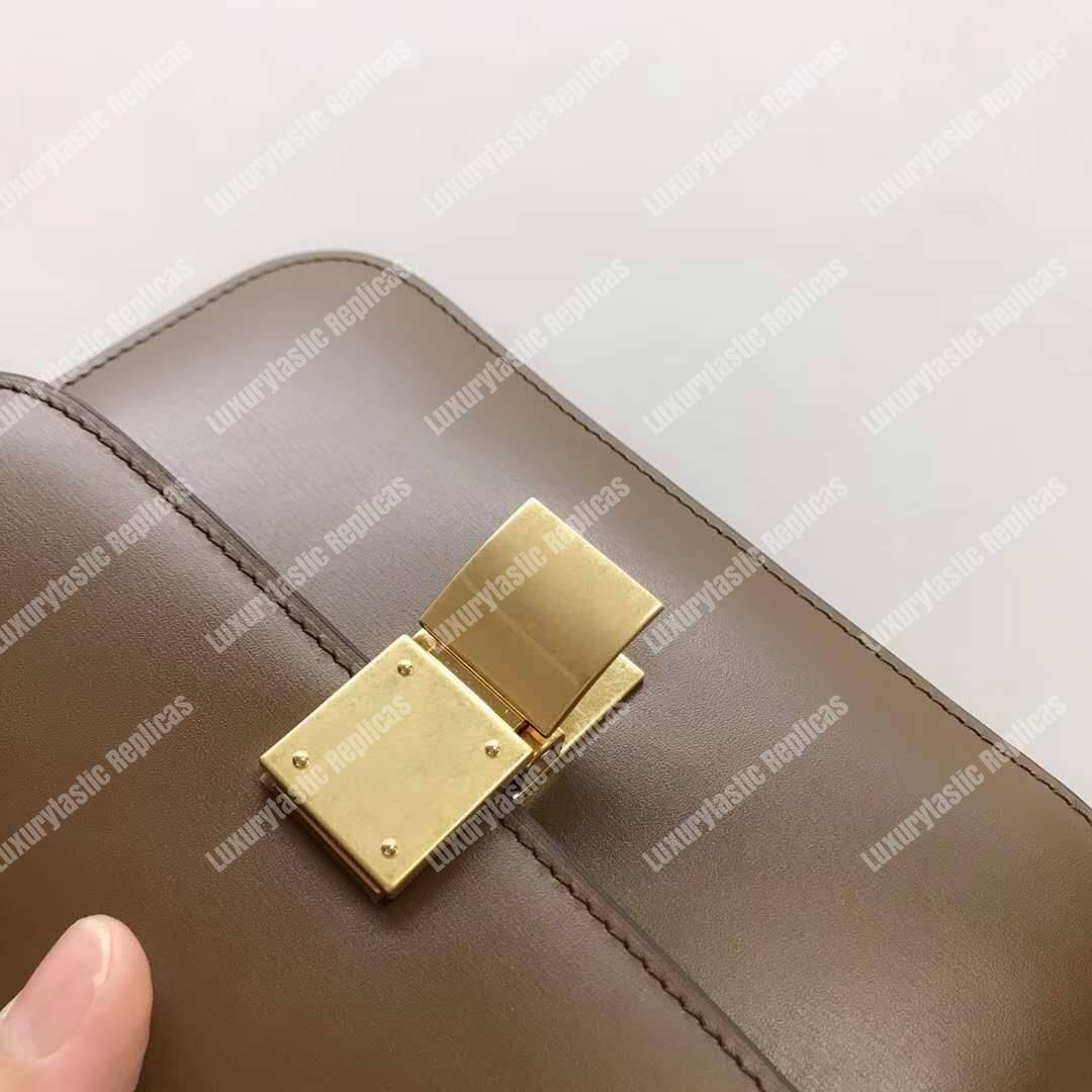 Ce**e teen classic bag in box calfskin brown
