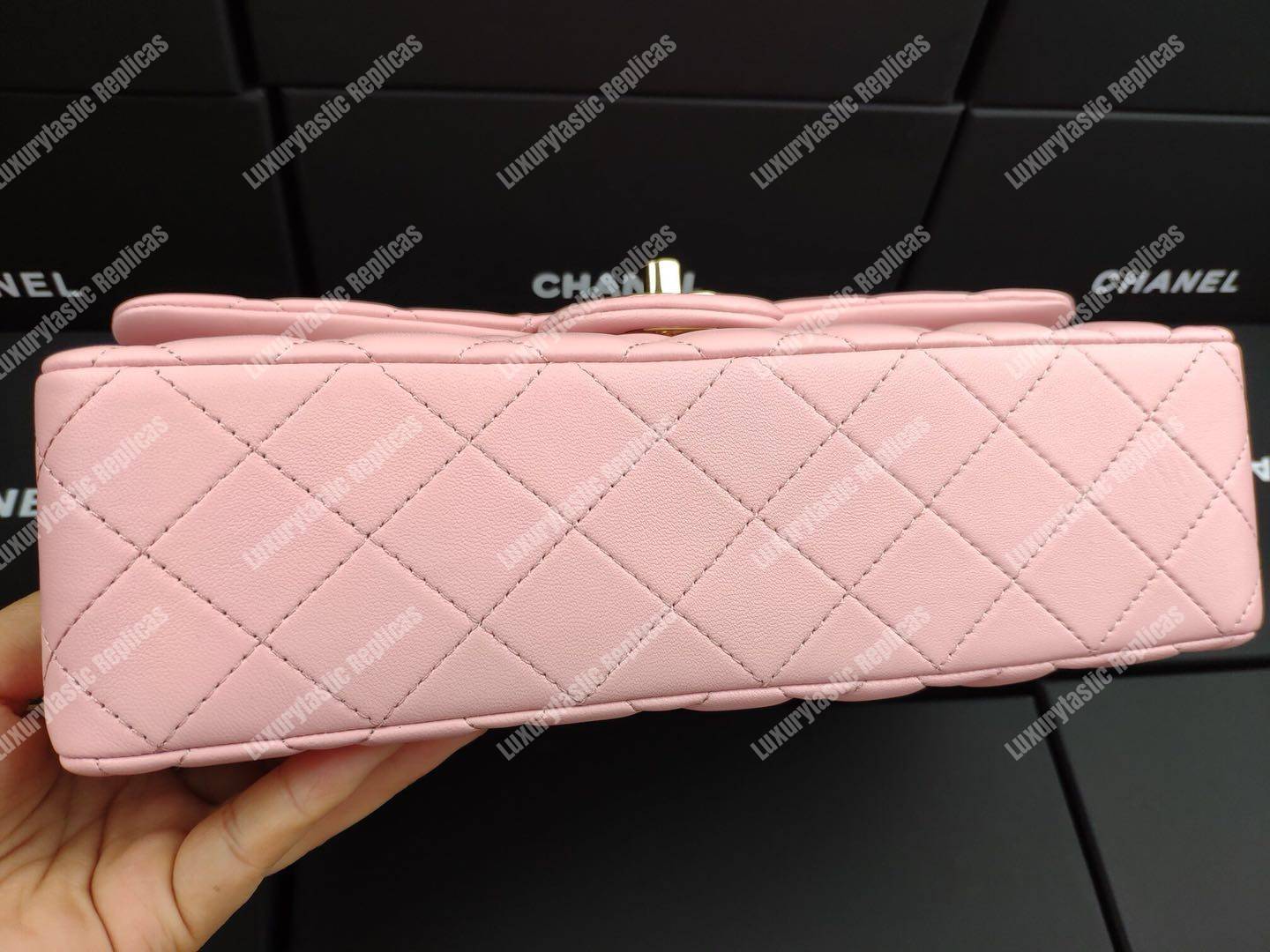 Ch*el classic medium flap bag pink