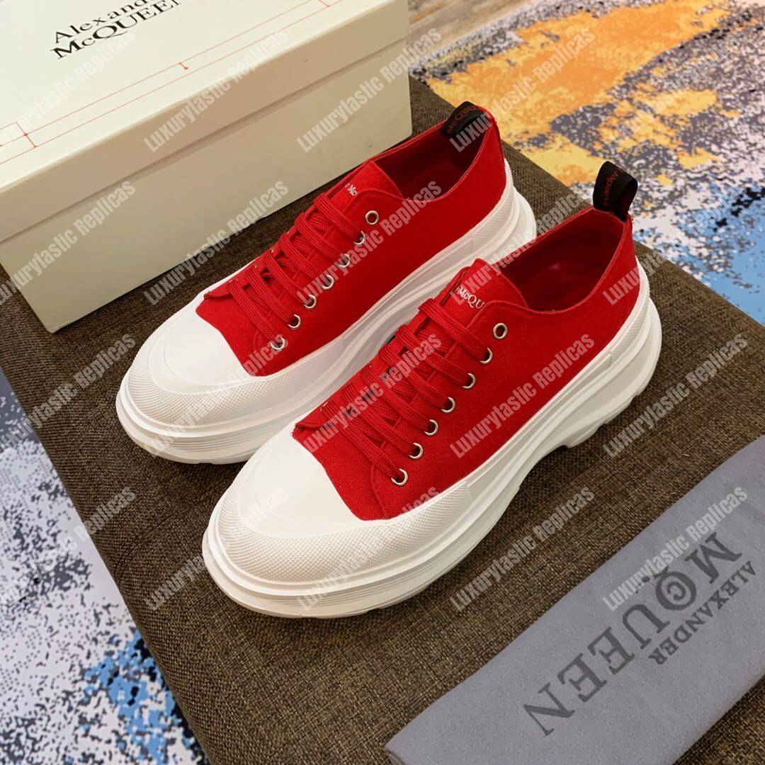 Alexander Mcqueen Tread Slick Lace Lust Red