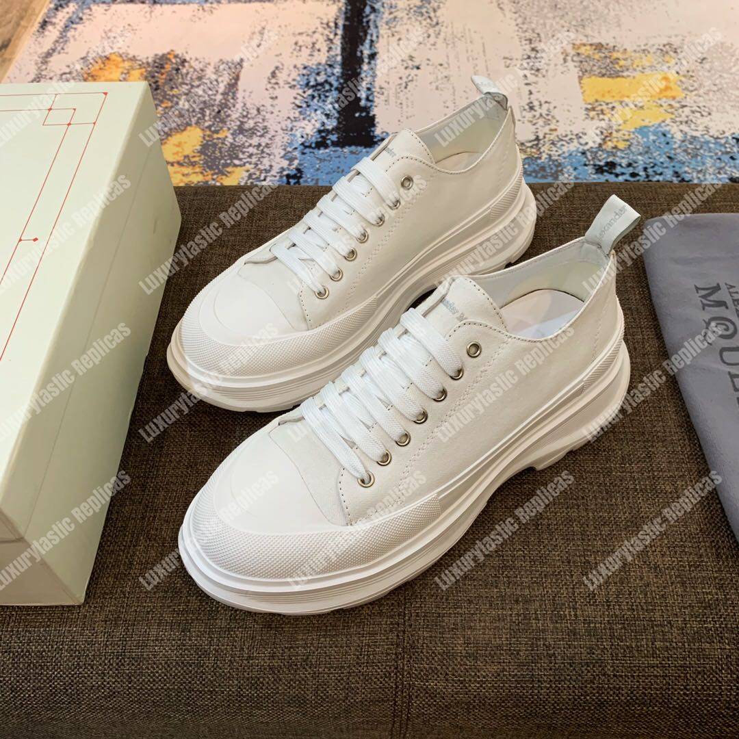 Alexander Mcqueen Tread Slick Lace White