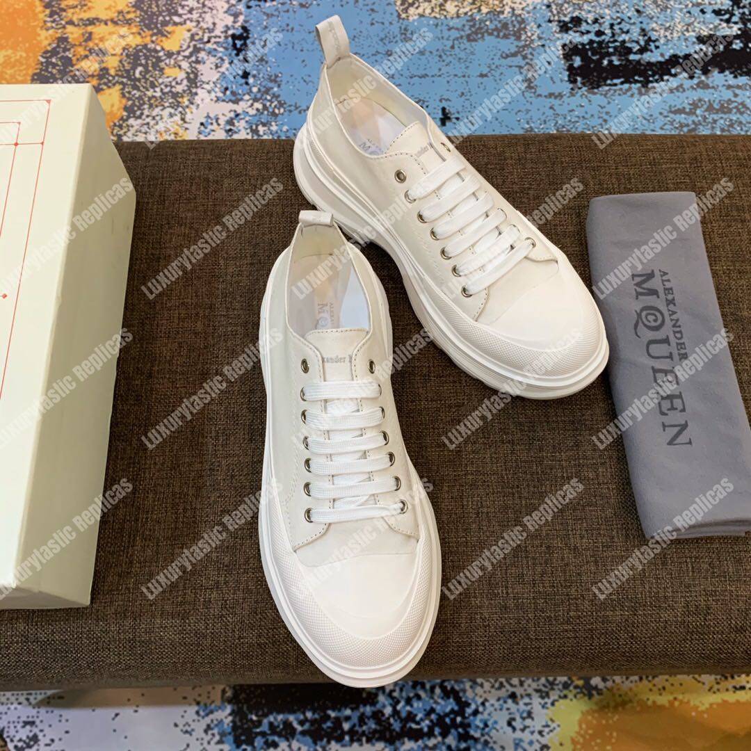 Alexander Mcqueen Tread Slick Lace White