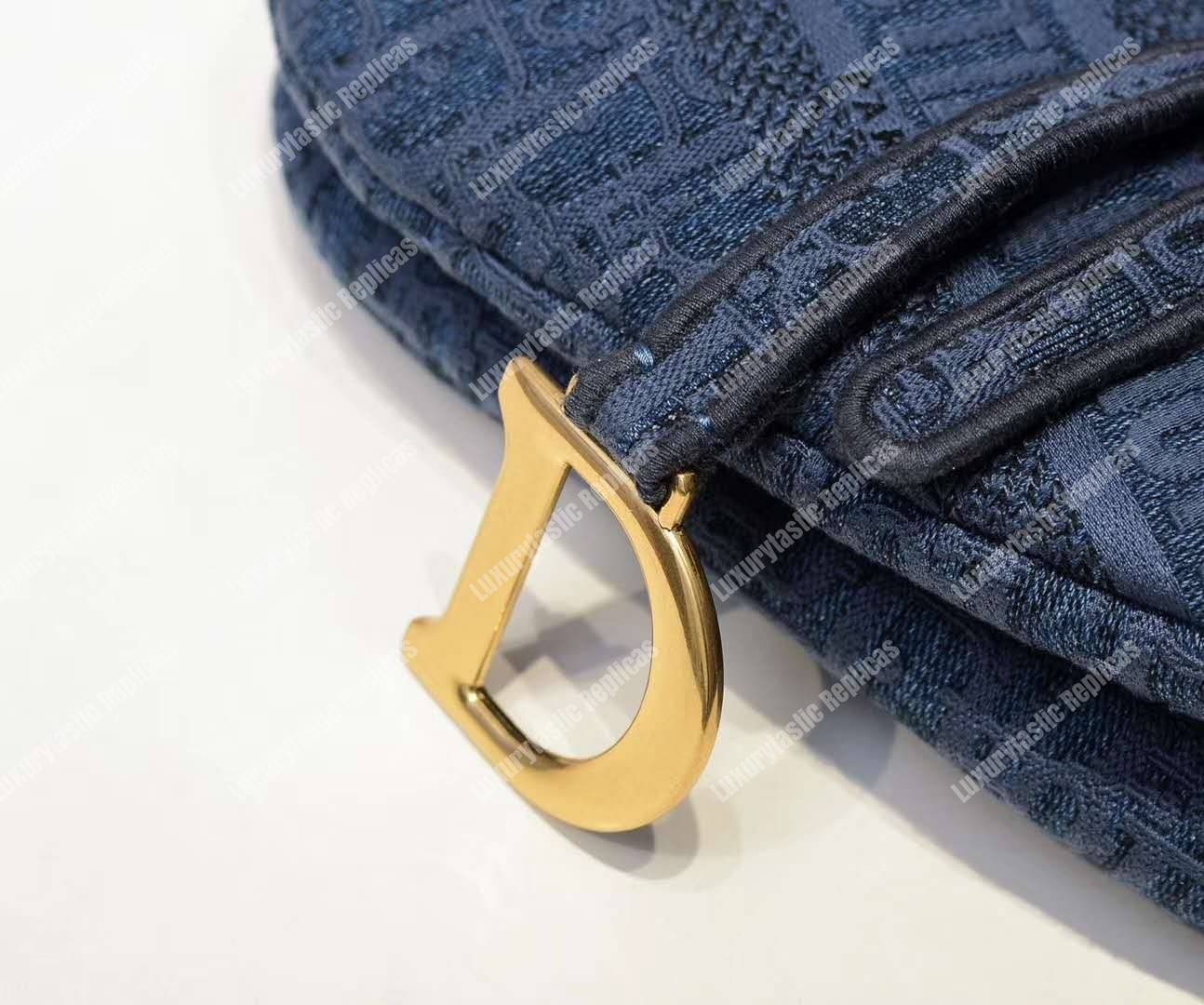 D*or saddle denim canvas bag
