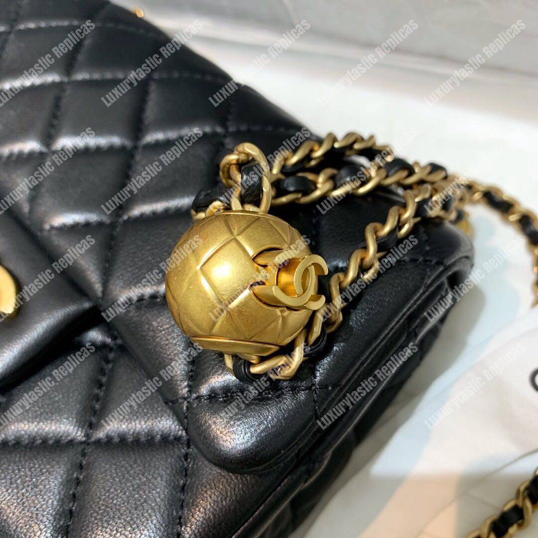 Ch*el mini flap bag black