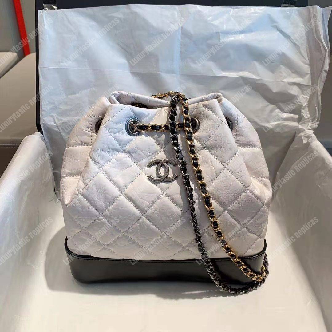 Ch*el 2018 small gabrielle backpack white