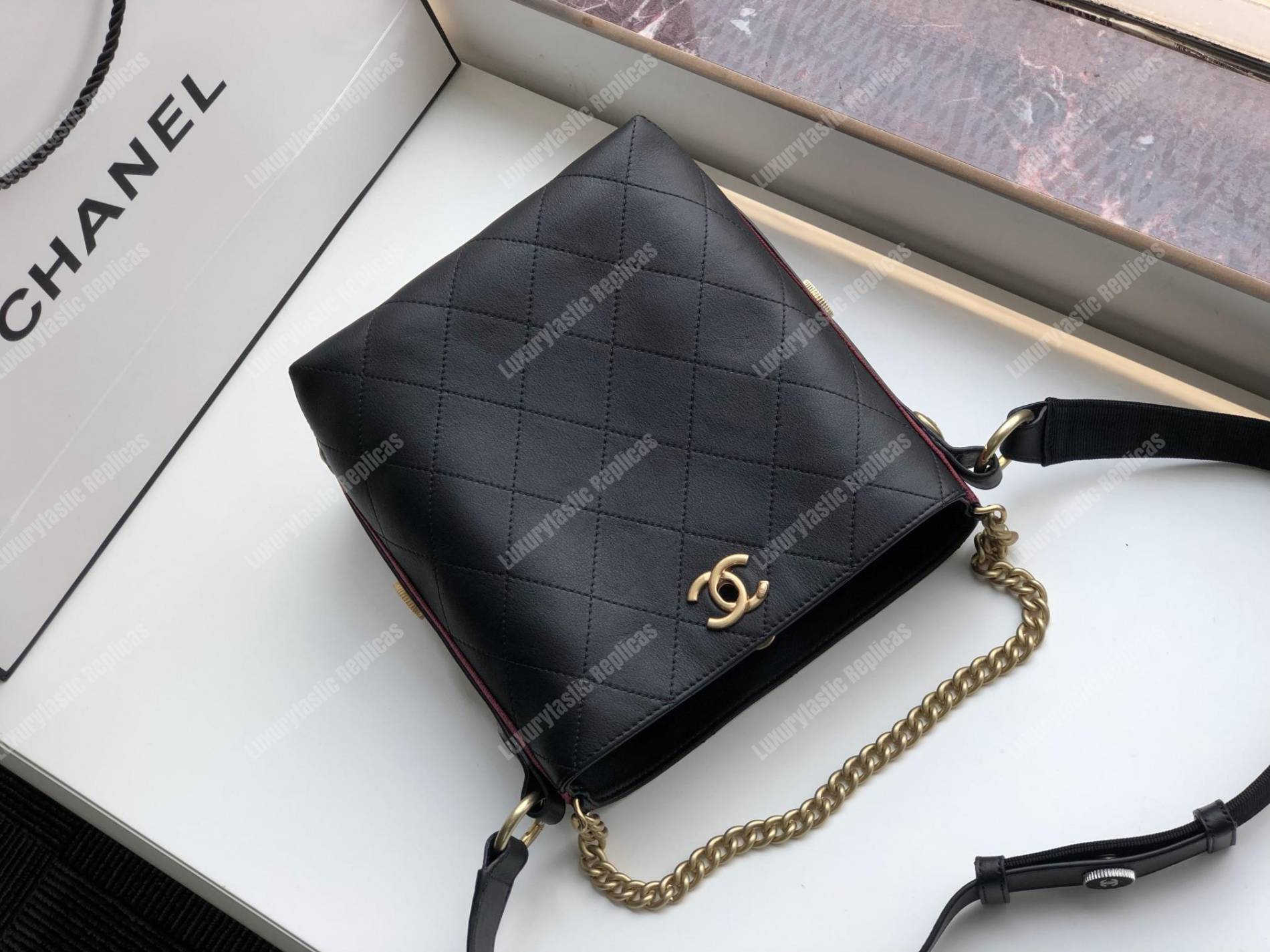Ch*el hobo handbag black